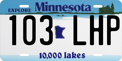 MN license plate 103LHP