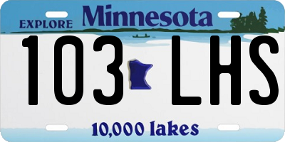 MN license plate 103LHS