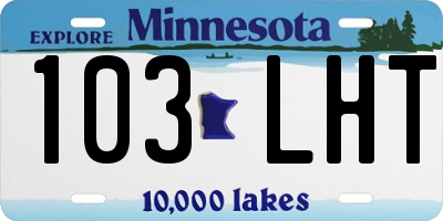 MN license plate 103LHT