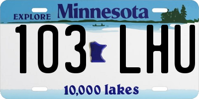 MN license plate 103LHU