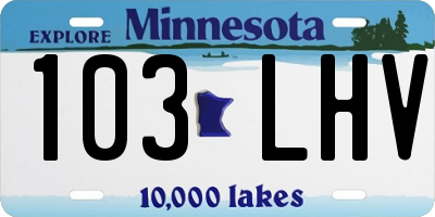 MN license plate 103LHV