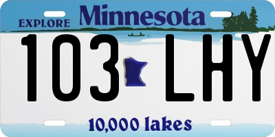 MN license plate 103LHY