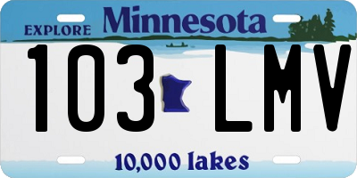MN license plate 103LMV