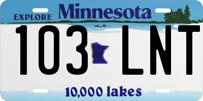 MN license plate 103LNT