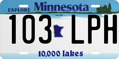 MN license plate 103LPH