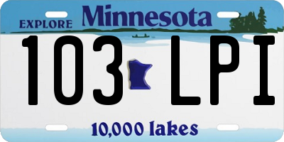 MN license plate 103LPI