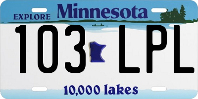 MN license plate 103LPL