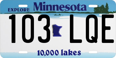 MN license plate 103LQE