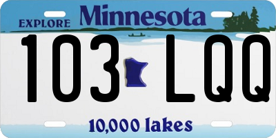 MN license plate 103LQQ
