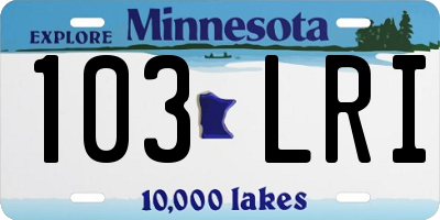 MN license plate 103LRI