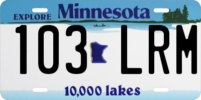 MN license plate 103LRM