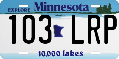 MN license plate 103LRP