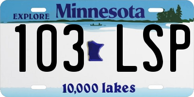 MN license plate 103LSP