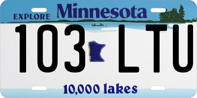 MN license plate 103LTU