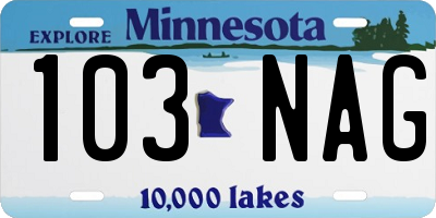 MN license plate 103NAG