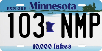 MN license plate 103NMP