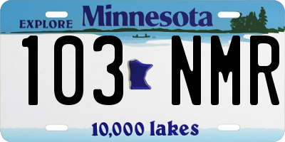 MN license plate 103NMR