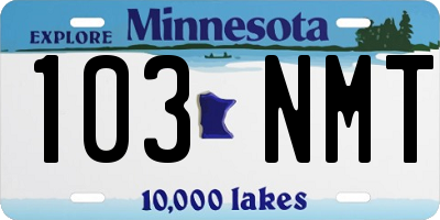 MN license plate 103NMT