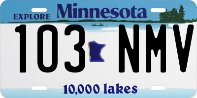 MN license plate 103NMV