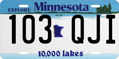 MN license plate 103QJI