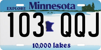 MN license plate 103QQJ