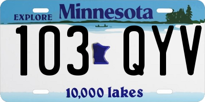 MN license plate 103QYV