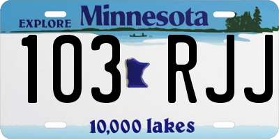 MN license plate 103RJJ