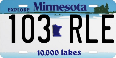 MN license plate 103RLE
