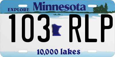 MN license plate 103RLP
