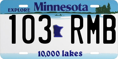 MN license plate 103RMB