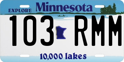 MN license plate 103RMM