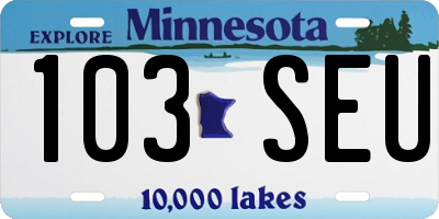 MN license plate 103SEU