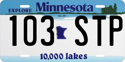MN license plate 103STP