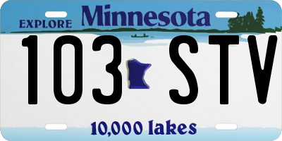 MN license plate 103STV