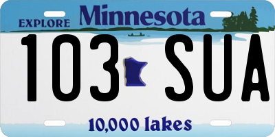 MN license plate 103SUA