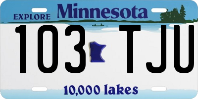 MN license plate 103TJU