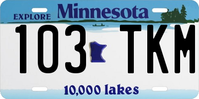 MN license plate 103TKM