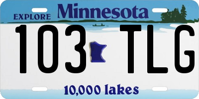 MN license plate 103TLG