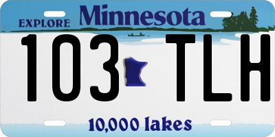 MN license plate 103TLH