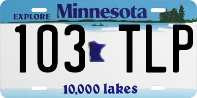 MN license plate 103TLP