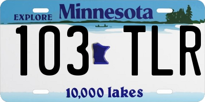 MN license plate 103TLR