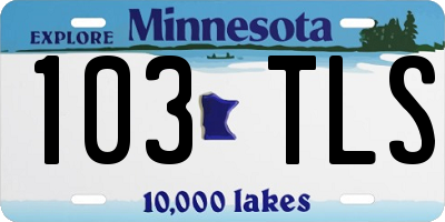 MN license plate 103TLS
