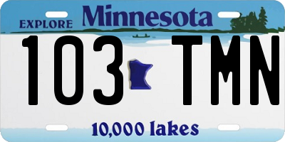 MN license plate 103TMN