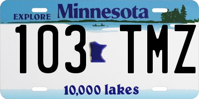 MN license plate 103TMZ