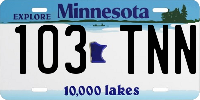 MN license plate 103TNN
