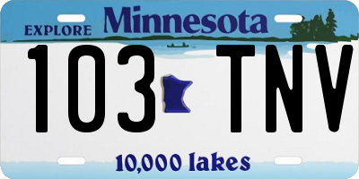 MN license plate 103TNV