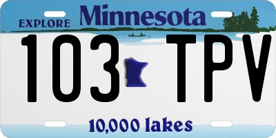 MN license plate 103TPV