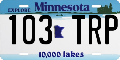 MN license plate 103TRP