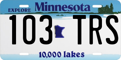 MN license plate 103TRS
