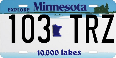 MN license plate 103TRZ